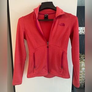 The North Face Red Fleece Zip Sweater Size XS